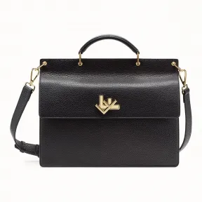 芬迪/Fendi 公文包_黑色皮革手袋 7VA462 SFR F0KUR