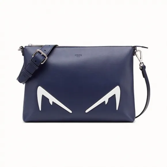 芬迪/Fendi 信差包_蓝色皮质手袋 7VA470 A80 JF17PU