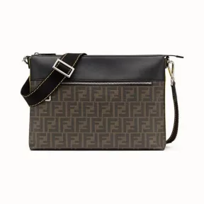 芬迪/Fendi 信差包_棕色布料口袋 7VA470 A80 PF17Q0