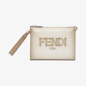 芬迪/Fendi 浅灰色渐变色皮革化妆包-女士扁平手拿包-FENDI芬迪中国官网 7VA491AFILF1H33-8054321166626