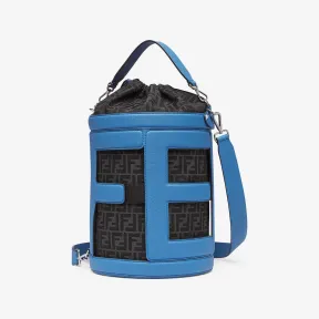 芬迪/Fendi 水桶包-FF布料和蓝色皮革水桶包-男士手提包 7VA589AMAHF1KVH 8056582894133