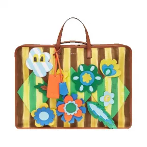 芬迪/Fendi 男士双色TRAVEL BAG帆布旅行袋 7VV131 OME F08S9