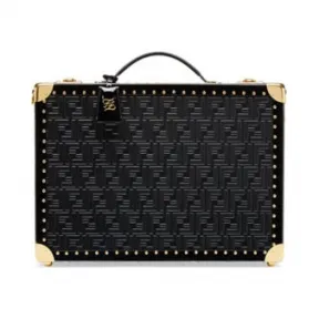 芬迪/Fendi 男士 黑色皮革行李箱 7VV135A8V2F15ZW