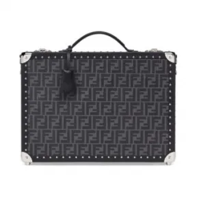 芬迪/Fendi 中号硬质行李箱黑色布料手提箱-男士手袋-FENDI芬迪中国官网 7VV135A8V3F0GXN-8054321065271