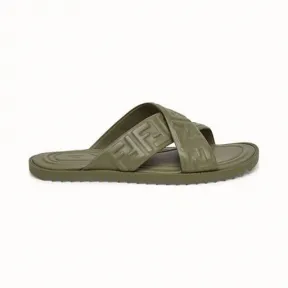 芬迪/Fendi 绿色皮质拖鞋 7X1222AADSF08FJ