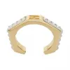 芬迪/Fendi 女士浅金色Baguette戒指金属时尚配饰 8AG712 8E0 F0F0N