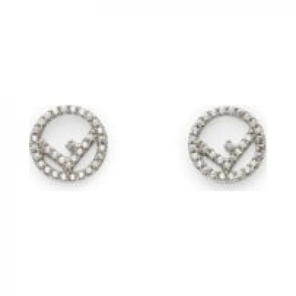 芬迪/Fendi 银色耳环-F IS FENDI耳环系列-FENDI芬迪官网 8AG7386DMF0GGH-8059974800989