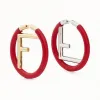 芬迪/Fendi F IS 耳环_红色纳帕革耳环 8AG797 1AJ F13XC