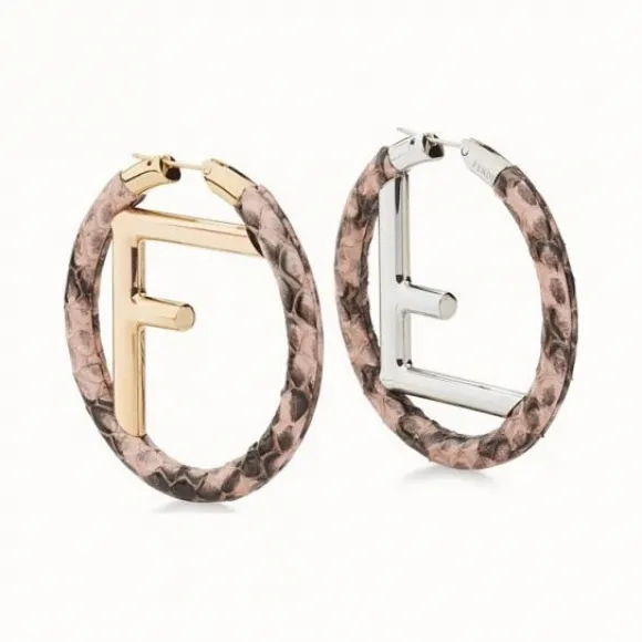芬迪/Fendi F IS  耳环_粉红色锦蛇皮耳环 8AG797 A0O 0F141B