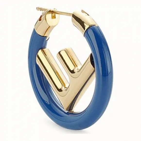 芬迪/Fendi F IS 耳环_金色和蓝色耳环 8AG804 1AG F0G1C