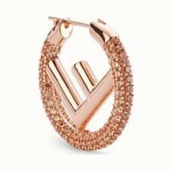 芬迪/Fendi F IS 耳环_玫瑰金色耳环 8AG804 A44 GF15IG