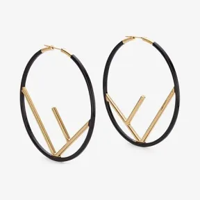 芬迪/Fendi F IS 耳环_金色和黑色耳环 8AG805 1AG F0RNG