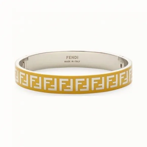 芬迪/Fendi FF手镯_钯色和黄色手镯 8AG808 B09 F05Y6