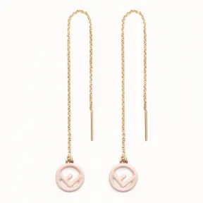 芬迪/Fendi F IS 耳环_金色和粉红色耳环 8AG811 A2F RF0V84