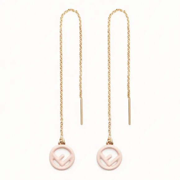 芬迪/Fendi F IS 耳环_金色和粉红色耳环 8AG811 A2F RF0V84