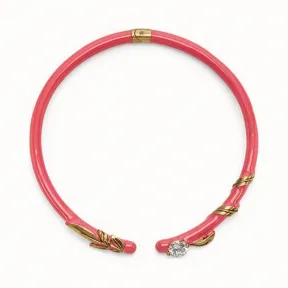 芬迪/Fendi JULIUS CAESAR项圈_紫红色金色项链 8AG824 A7Q WF189Z