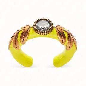 芬迪/Fendi JULIUS CAESAR戒指_黄色和金色戒指 8AG825 A7Q WF17AO