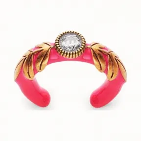 芬迪/Fendi JULIUS CAESAR戒指_金色和紫红色戒指 8AG825 A7Q WF189Z