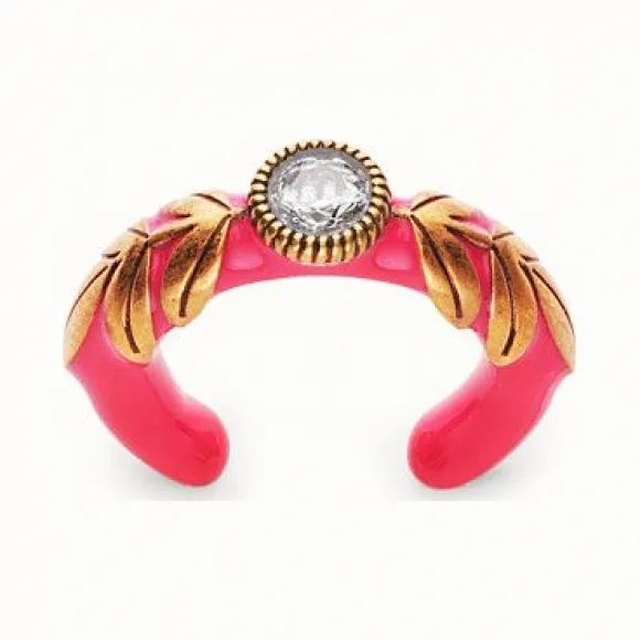 芬迪/Fendi JULIUS CAESAR戒指_金色和紫红色戒指 8AG825 A7Q WF189Z