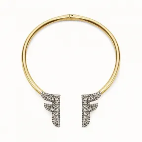 芬迪/Fendi FFREEDOM项链_金色和钯色项链 8AG834 6GX F179A