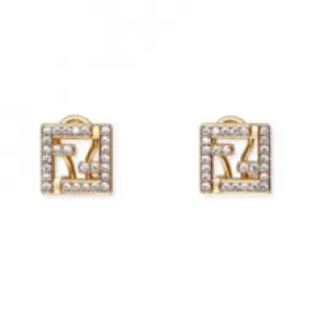 芬迪/Fendi FF耳环-金色耳环-女士耳环和胸针 8AH247A44GF089U 8056867170556