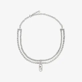 芬迪/Fendi O’Lock项圈-银色项圈-女士项链 8AH830AHTWF035M 8056582437958