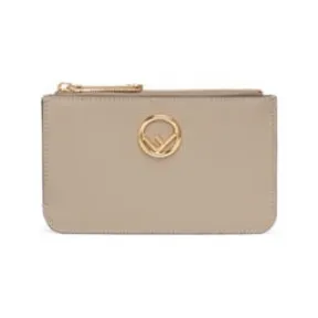 芬迪/Fendi 钥匙扣口袋-米色皮革口袋  8AP161A18BF0E65