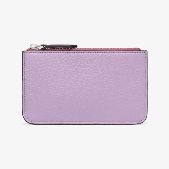芬迪/Fendi Peekaboo零钱包-紫色皮革零钱包-女士皮夹和小配件 8AP161A91BF1JN2 8056582348452