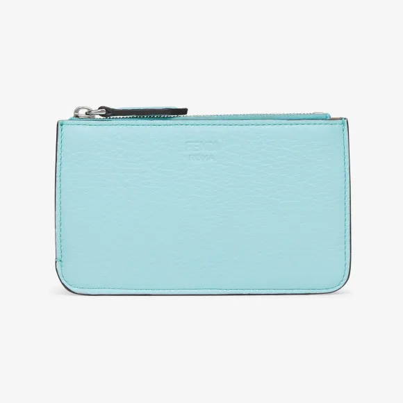 芬迪/Fendi Peekaboo零钱包-绿松石色皮革零钱包-女士皮夹和小配件 8AP161A91BF1JN3 8056582348469