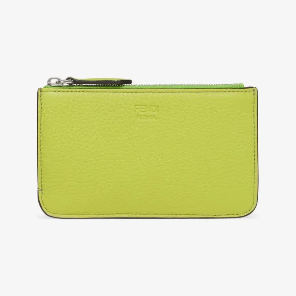 芬迪/Fendi Peekaboo零钱包-嫩芽绿皮革零钱包-女士皮夹和小配件 8AP161A91BF1JN4 8056582348476