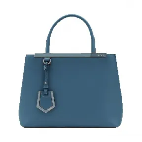 芬迪/Fendi 靛蓝色2 JOURS光滑小牛皮手提包  8BH253 3WL F03BA