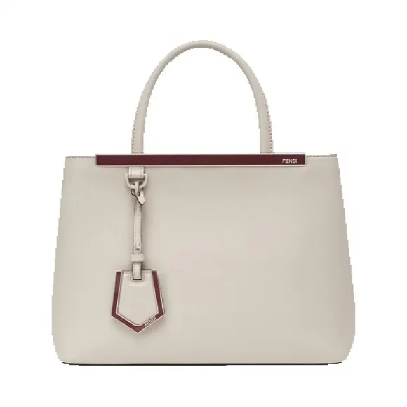 芬迪/Fendi 女士粉灰色2 Jours手袋小牛皮包袋 8BH253 3WL F09PF