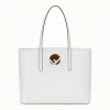 芬迪/Fendi 购物袋_白色皮革手提袋 8BH348 A0Z GF11CD