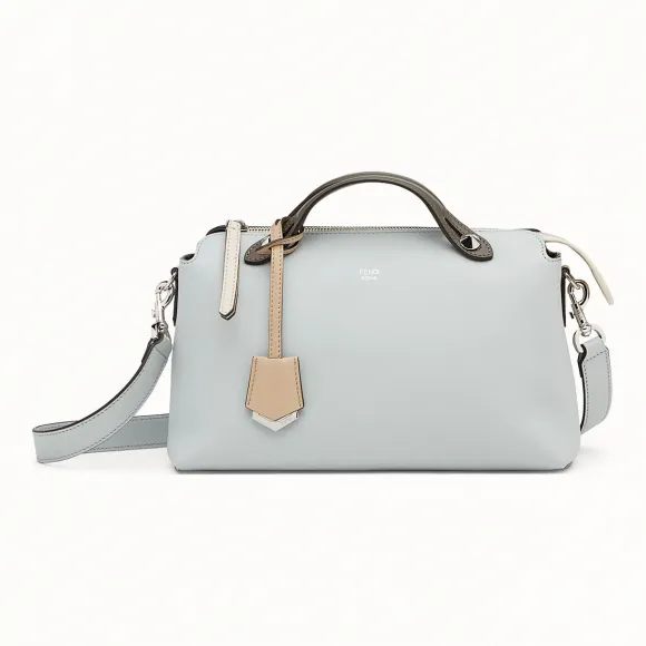 芬迪/Fendi BY THE WAY REGULAR_灰色皮革波士顿包 8BL124 5QJ F10Y4