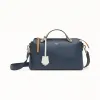 芬迪/Fendi BY THE WAY REGULAR_蓝色皮革波士顿包 8BL124 5QJ F15Z5