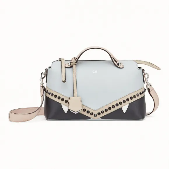 芬迪/Fendi BY THE WAY REGULAR_灰色皮革波士顿包 8BL124 A3A BF136J