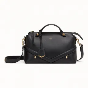 芬迪/Fendi BY THE WAY REGULAR_黑色皮质波士顿包 8BL124 A67 HF0KUR