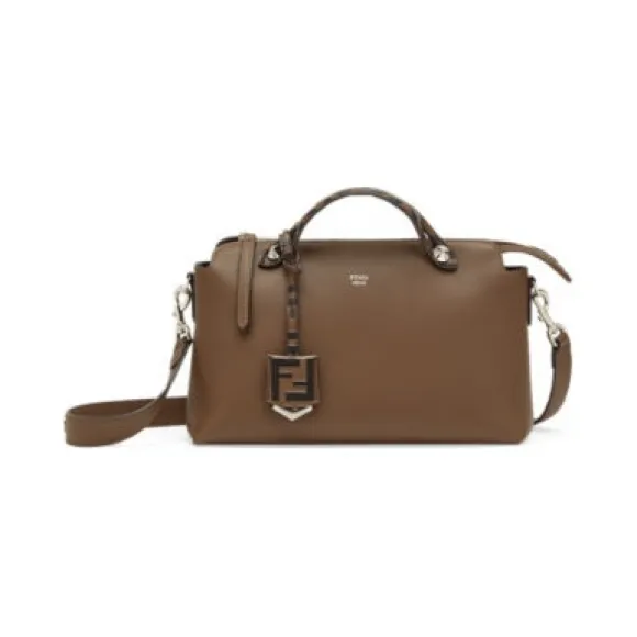 芬迪/Fendi BY THE WAY REGULAR_棕色皮革质波士顿包 8BL124 A6C OF0H3C