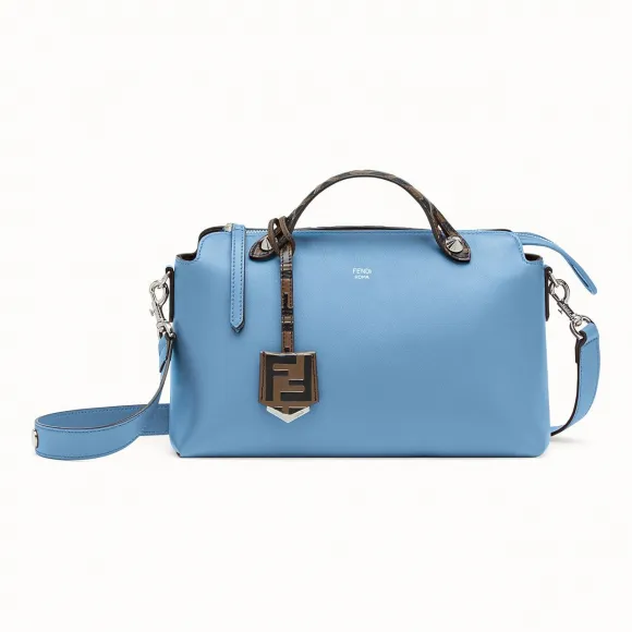 芬迪/Fendi BY THE WAY REGULAR_浅蓝色皮革波士顿包 8BL124 A6C OF15RT