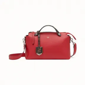 芬迪/Fendi BY THE WAY REGULAR_红色皮革波士顿包 8BL124 A6C OF15Z7