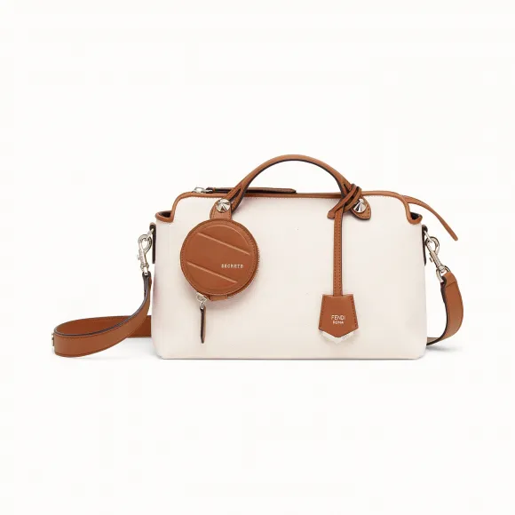 芬迪/Fendi 女士 米色帆布波士顿手袋 8BL124A8HIF1802