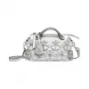 芬迪/Fendi 女士银色By The Way Mini手袋皮革包袋 8BL135 99V F0MK5