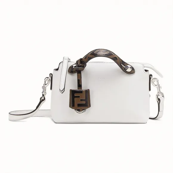 芬迪/Fendi BY THE WAY迷你版手袋_小号白色皮革波士顿包 8BL135 A6C OF14CC