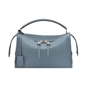 芬迪/Fendi LEI BAG SELLERIA_浅蓝色皮革波士顿包 8BL137 NDU F0XF8