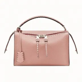 芬迪/Fendi LEI BAG SELLERIA_粉红色皮质波士顿包 8BL137 NDU F13FU