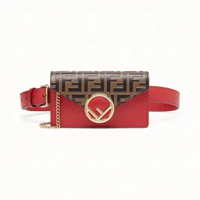 芬迪/Fendi 腰包_红色皮革腰包 8BM005 A6C BF13VJ