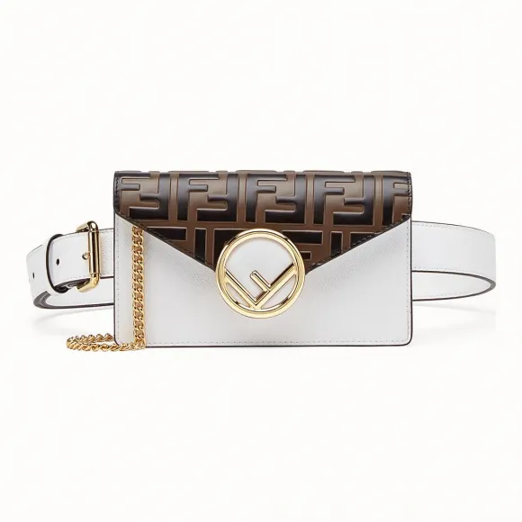 芬迪/Fendi 腰包_白色皮质腰包 8BM005 A6C BF15S1