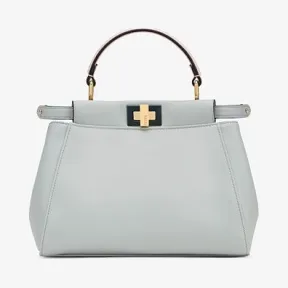 芬迪/Fendi PEEKABOO MINI_灰色皮质手袋 8BN244 68H F10Q8