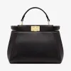 芬迪/Fendi PEEKABOO MINI_黑色纳帕革手袋 8BN244 K4P F0KUR