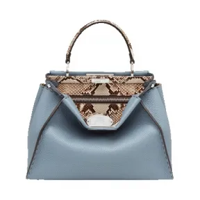 芬迪/Fendi 女士蔚蓝色Peekaboo手袋皮革包袋 8BN290 N8K F09SJ